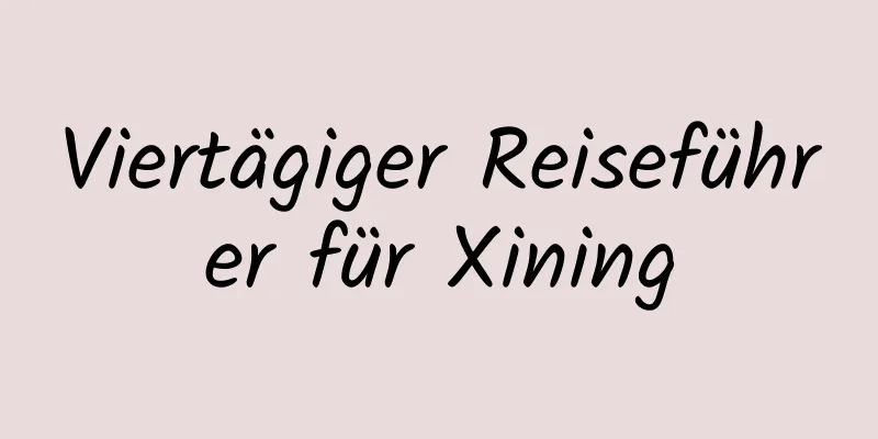 Viertägiger Reiseführer für Xining