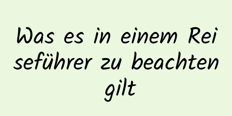 Was es in einem Reiseführer zu beachten gilt