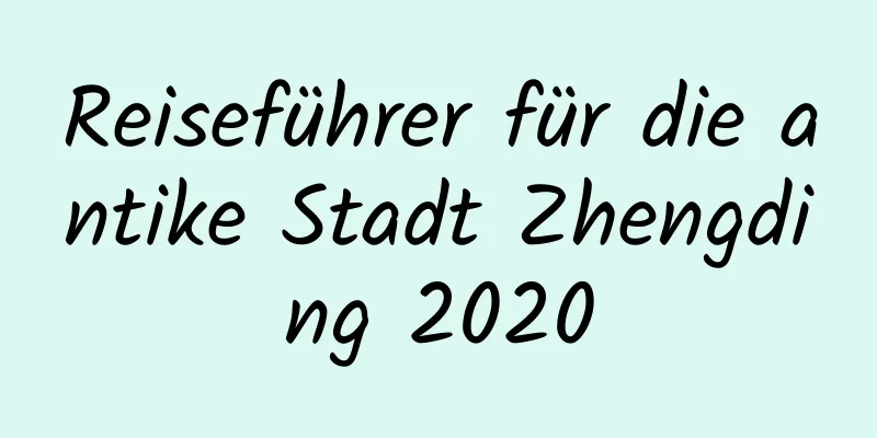 Reiseführer für die antike Stadt Zhengding 2020