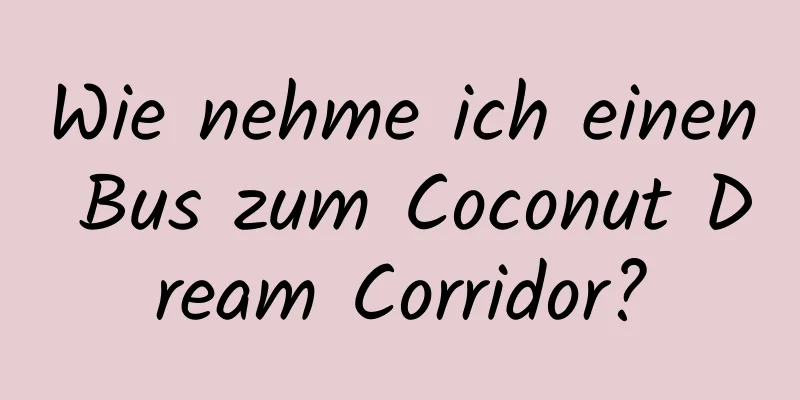 Wie nehme ich einen Bus zum Coconut Dream Corridor?