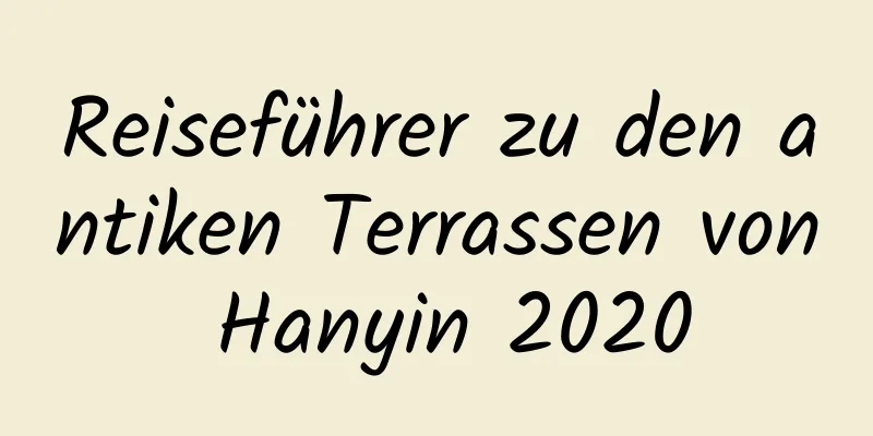 Reiseführer zu den antiken Terrassen von Hanyin 2020