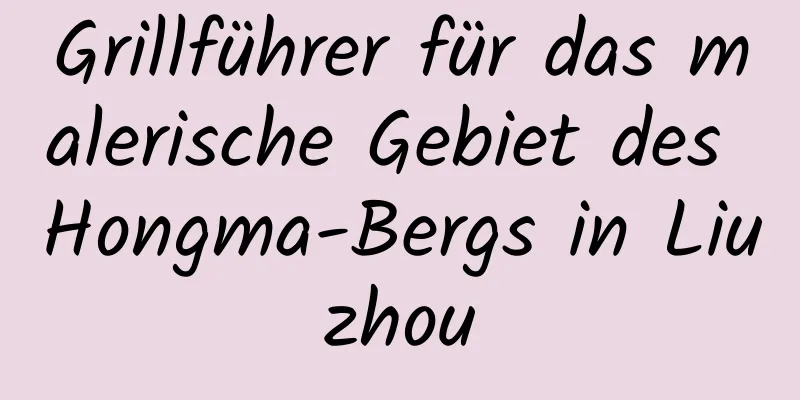 Grillführer für das malerische Gebiet des Hongma-Bergs in Liuzhou