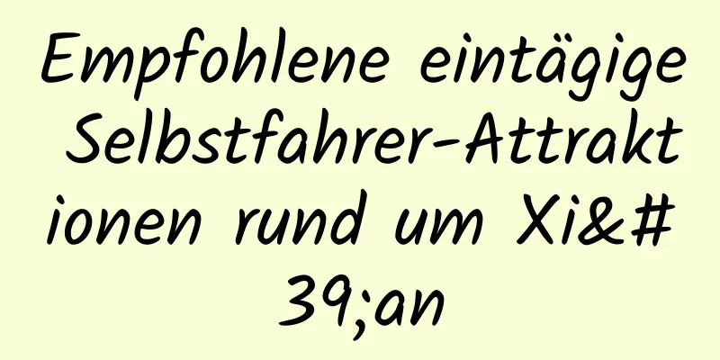 Empfohlene eintägige Selbstfahrer-Attraktionen rund um Xi'an