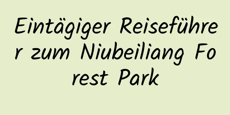 Eintägiger Reiseführer zum Niubeiliang Forest Park