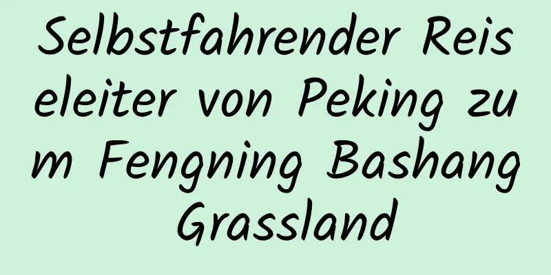 Selbstfahrender Reiseleiter von Peking zum Fengning Bashang Grassland