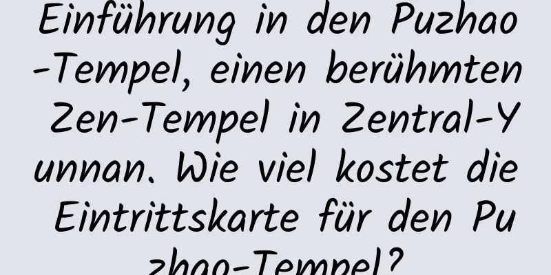 Einführung in den Puzhao-Tempel, einen berühmten Zen-Tempel in Zentral-Yunnan. Wie viel kostet die Eintrittskarte für den Puzhao-Tempel?