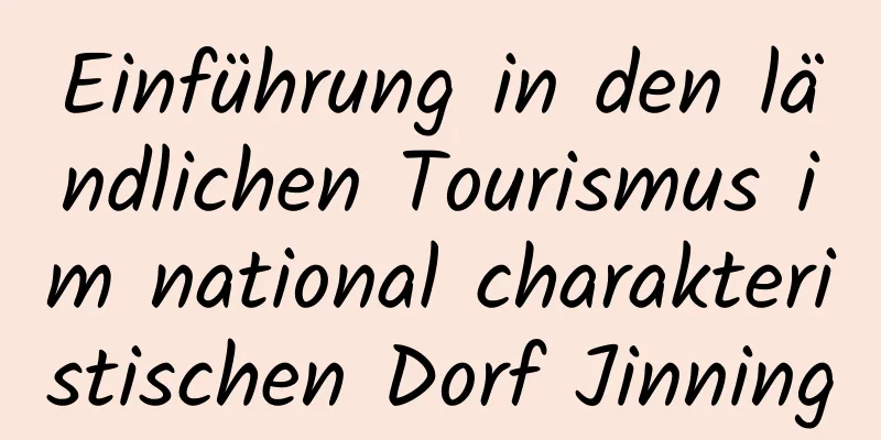 Einführung in den ländlichen Tourismus im national charakteristischen Dorf Jinning