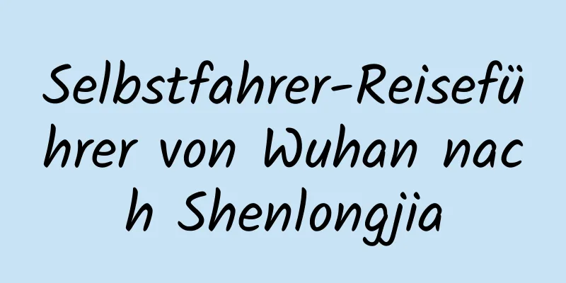 Selbstfahrer-Reiseführer von Wuhan nach Shenlongjia