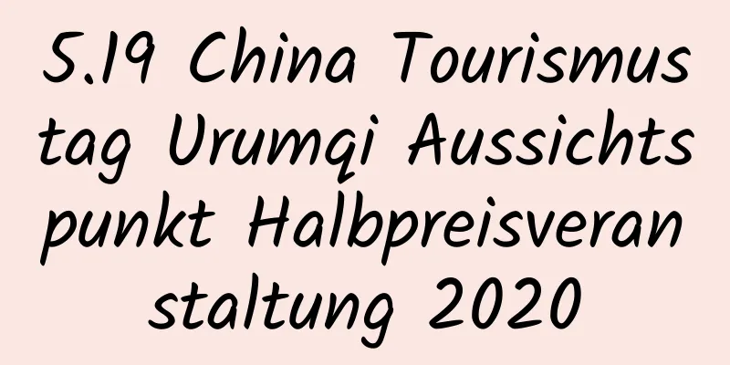 5.19 China Tourismustag Urumqi Aussichtspunkt Halbpreisveranstaltung 2020