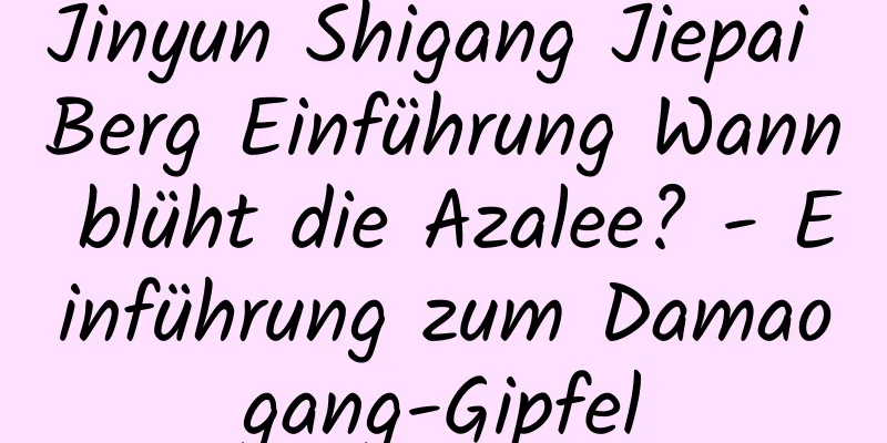 Jinyun Shigang Jiepai Berg Einführung Wann blüht die Azalee? - Einführung zum Damaogang-Gipfel