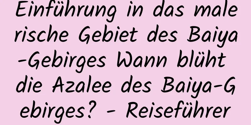 Einführung in das malerische Gebiet des Baiya-Gebirges Wann blüht die Azalee des Baiya-Gebirges? - Reiseführer