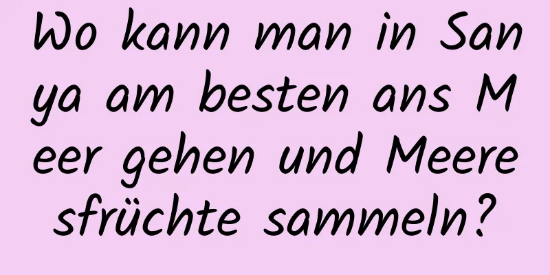Wo kann man in Sanya am besten ans Meer gehen und Meeresfrüchte sammeln?