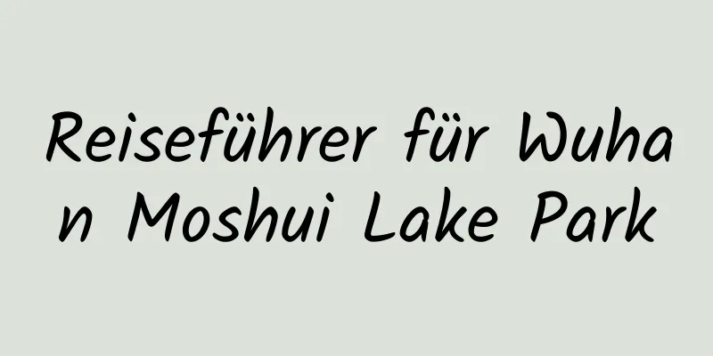 Reiseführer für Wuhan Moshui Lake Park