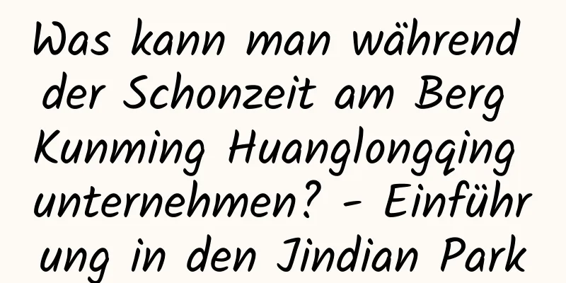 Was kann man während der Schonzeit am Berg Kunming Huanglongqing unternehmen? - Einführung in den Jindian Park