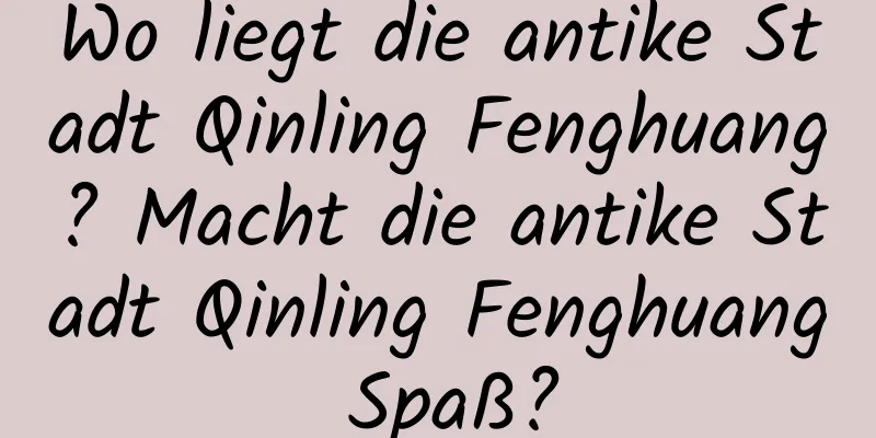 Wo liegt die antike Stadt Qinling Fenghuang? Macht die antike Stadt Qinling Fenghuang Spaß?