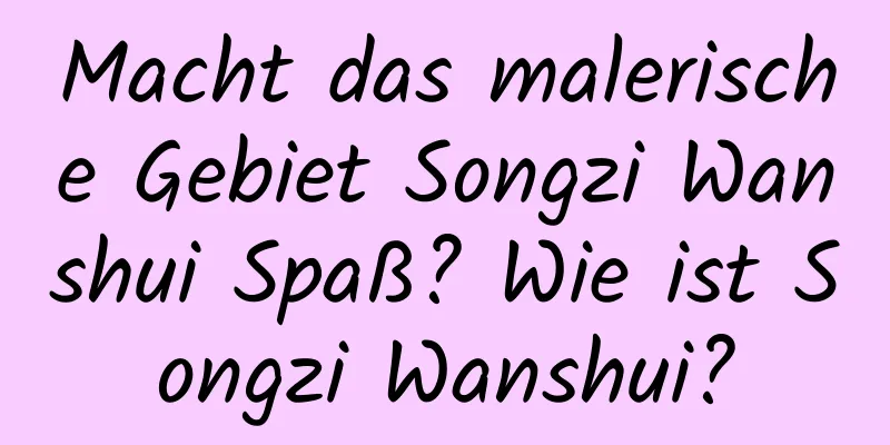 Macht das malerische Gebiet Songzi Wanshui Spaß? Wie ist Songzi Wanshui?