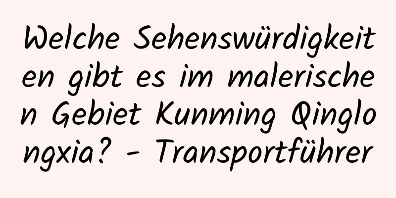 Welche Sehenswürdigkeiten gibt es im malerischen Gebiet Kunming Qinglongxia? - Transportführer