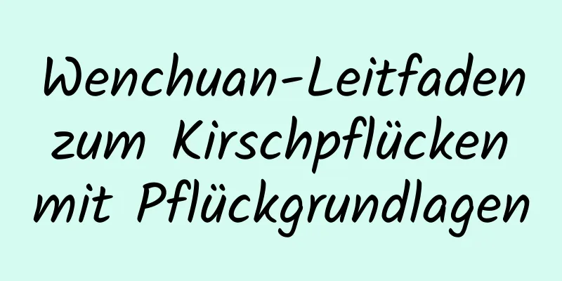 Wenchuan-Leitfaden zum Kirschpflücken mit Pflückgrundlagen