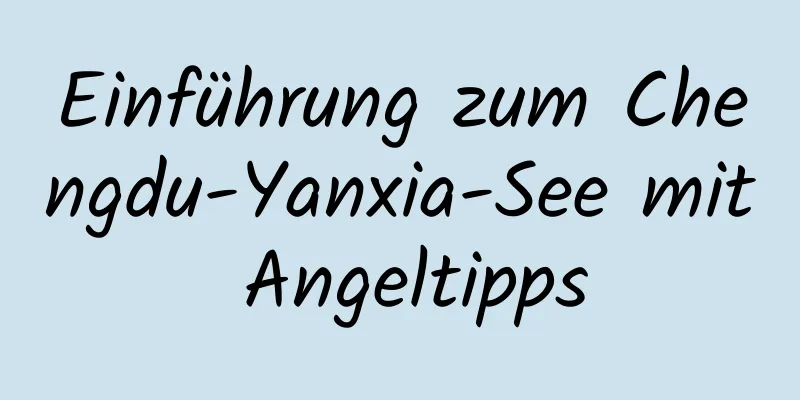 Einführung zum Chengdu-Yanxia-See mit Angeltipps