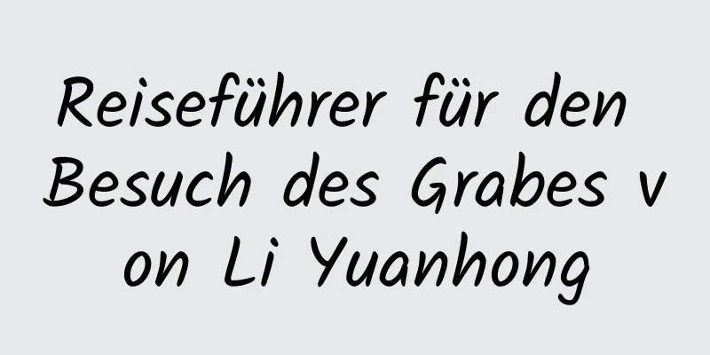 Reiseführer für den Besuch des Grabes von Li Yuanhong