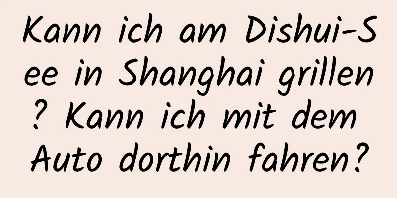 Kann ich am Dishui-See in Shanghai grillen? Kann ich mit dem Auto dorthin fahren?