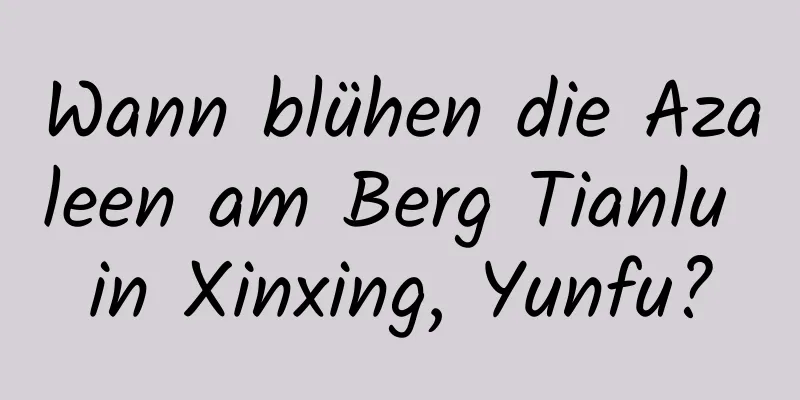 Wann blühen die Azaleen am Berg Tianlu in Xinxing, Yunfu?