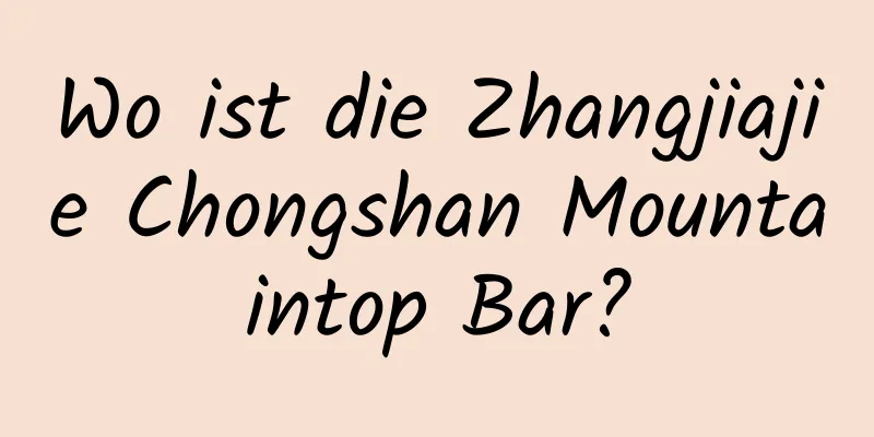 Wo ist die Zhangjiajie Chongshan Mountaintop Bar?