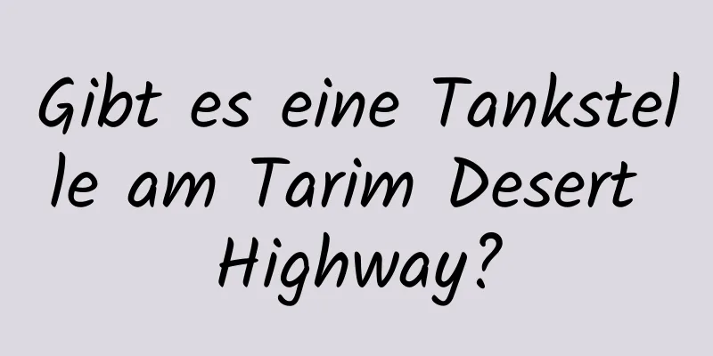 Gibt es eine Tankstelle am Tarim Desert Highway?