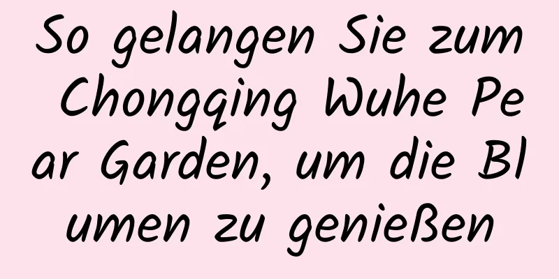 So gelangen Sie zum Chongqing Wuhe Pear Garden, um die Blumen zu genießen