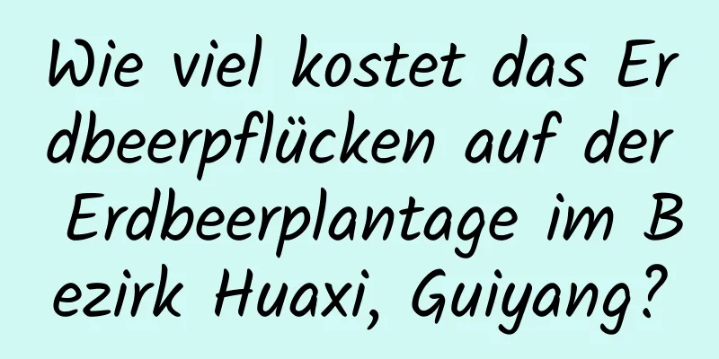 Wie viel kostet das Erdbeerpflücken auf der Erdbeerplantage im Bezirk Huaxi, Guiyang?