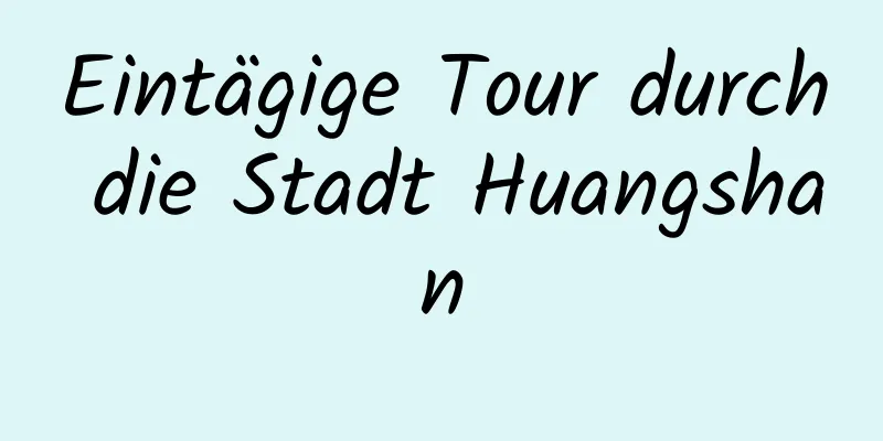 Eintägige Tour durch die Stadt Huangshan