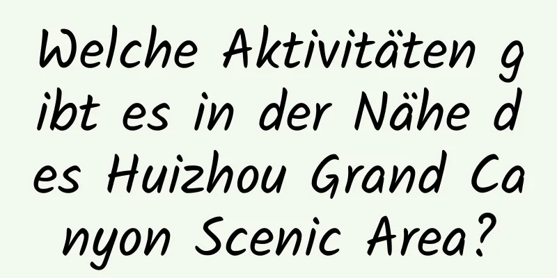 Welche Aktivitäten gibt es in der Nähe des Huizhou Grand Canyon Scenic Area?