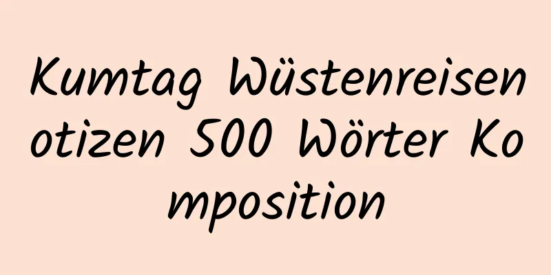 Kumtag Wüstenreisenotizen 500 Wörter Komposition