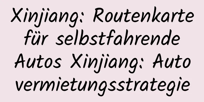 Xinjiang: Routenkarte für selbstfahrende Autos Xinjiang: Autovermietungsstrategie