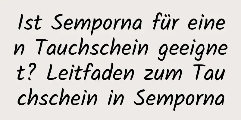 Ist Semporna für einen Tauchschein geeignet? Leitfaden zum Tauchschein in Semporna