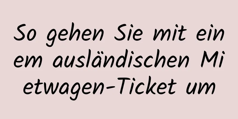 So gehen Sie mit einem ausländischen Mietwagen-Ticket um