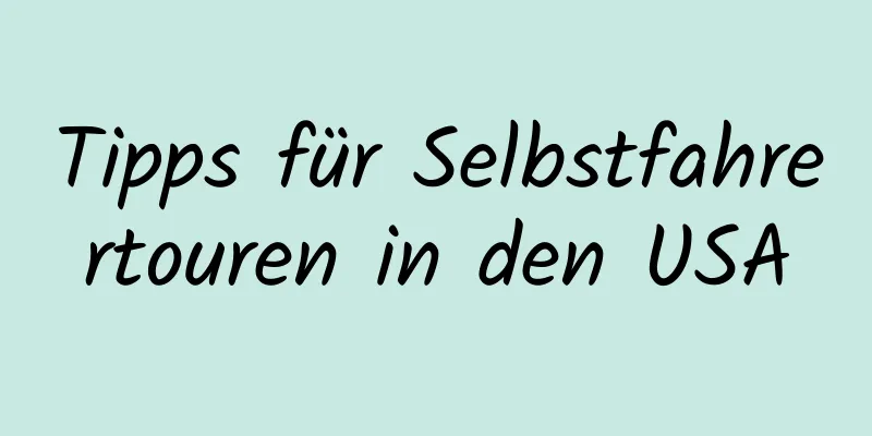 Tipps für Selbstfahrertouren in den USA