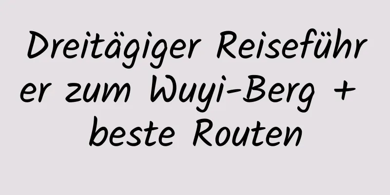 Dreitägiger Reiseführer zum Wuyi-Berg + beste Routen