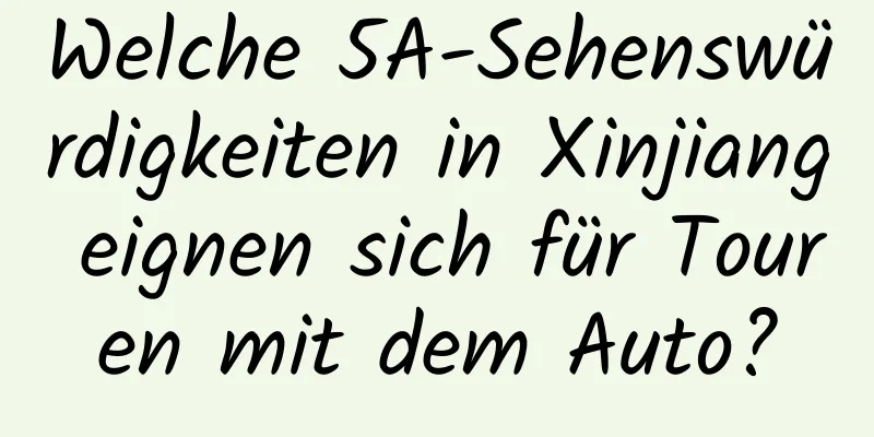 Welche 5A-Sehenswürdigkeiten in Xinjiang eignen sich für Touren mit dem Auto?