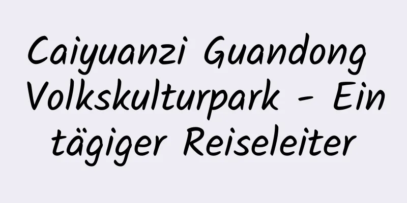 Caiyuanzi Guandong Volkskulturpark - Eintägiger Reiseleiter