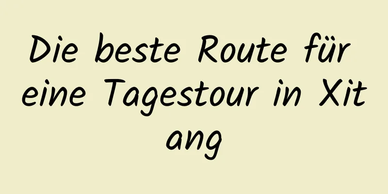 Die beste Route für eine Tagestour in Xitang