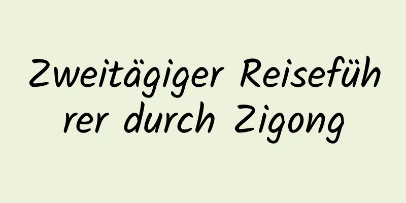 Zweitägiger Reiseführer durch Zigong