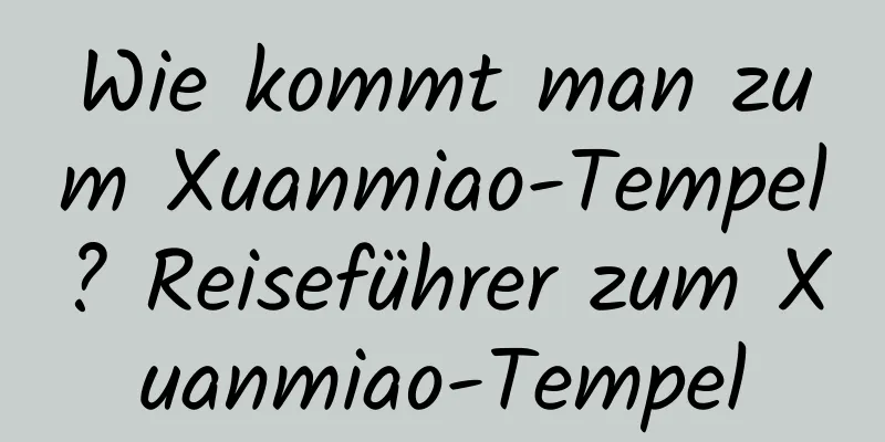 Wie kommt man zum Xuanmiao-Tempel? Reiseführer zum Xuanmiao-Tempel