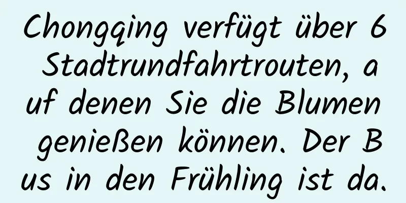 Chongqing verfügt über 6 Stadtrundfahrtrouten, auf denen Sie die Blumen genießen können. Der Bus in den Frühling ist da.
