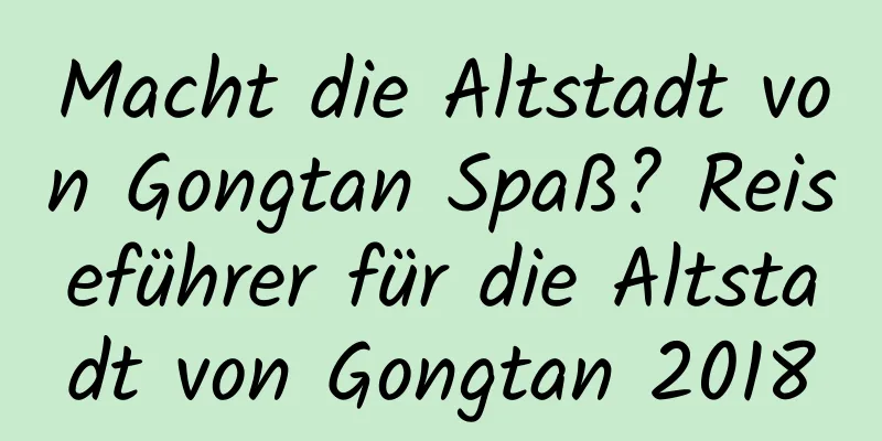 Macht die Altstadt von Gongtan Spaß? Reiseführer für die Altstadt von Gongtan 2018