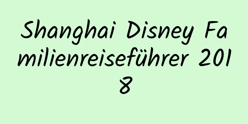 Shanghai Disney Familienreiseführer 2018