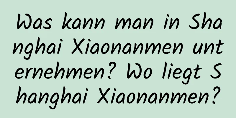 Was kann man in Shanghai Xiaonanmen unternehmen? Wo liegt Shanghai Xiaonanmen?