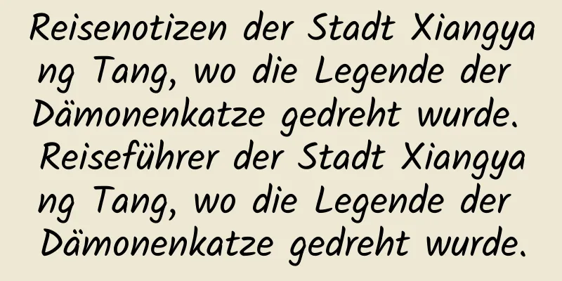 Reisenotizen der Stadt Xiangyang Tang, wo die Legende der Dämonenkatze gedreht wurde. Reiseführer der Stadt Xiangyang Tang, wo die Legende der Dämonenkatze gedreht wurde.