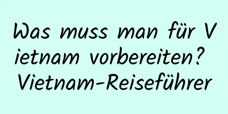 Was muss man für Vietnam vorbereiten? Vietnam-Reiseführer