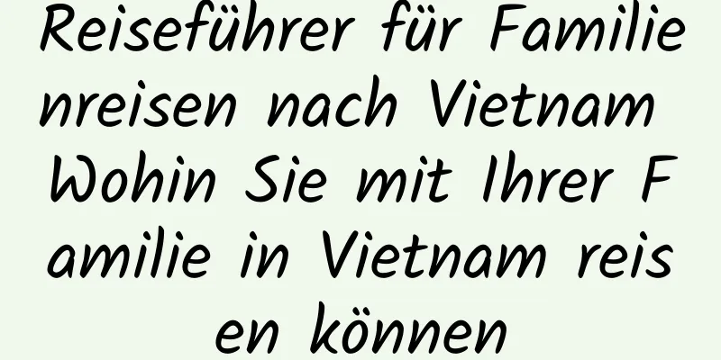 Reiseführer für Familienreisen nach Vietnam Wohin Sie mit Ihrer Familie in Vietnam reisen können